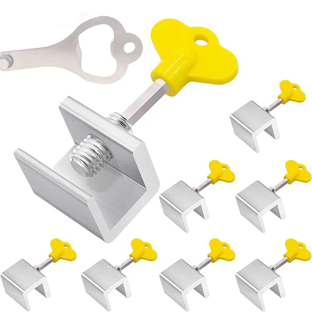 Window Locks, 8 Sets Sliding Windows Locks Security with Key for Vertical & A2Z6