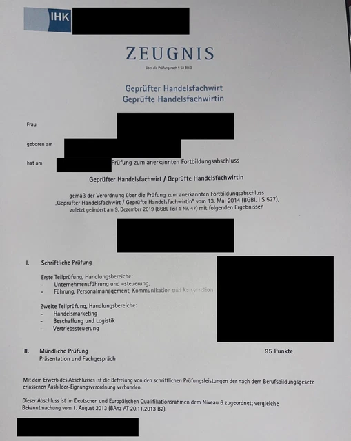 Ihk Mündliche Prüfung Einzelhandel Beispiele IHK MÜNDLICHE PRÜFUNG Handelsfachwirt 95 von 100 Punkten - Präsentation