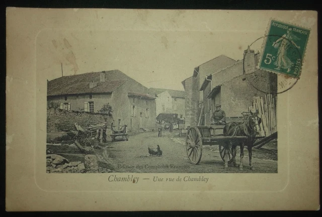 cpa 54 CHAMBLEY - une rue de Chambley -   Meurthe et Moselle