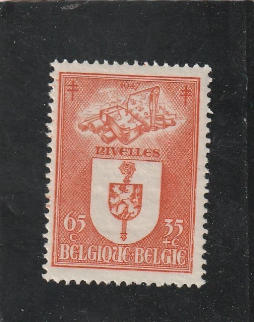 L5353 BELGIQUE TIMBRE N° Y&T 756 de 1947 " Armoirie Nivelles " NEUF*