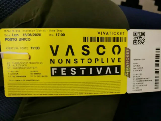 Biglietti concerto Vasco Rossi MILANO 24/05/2022 POSTO UNICO  2