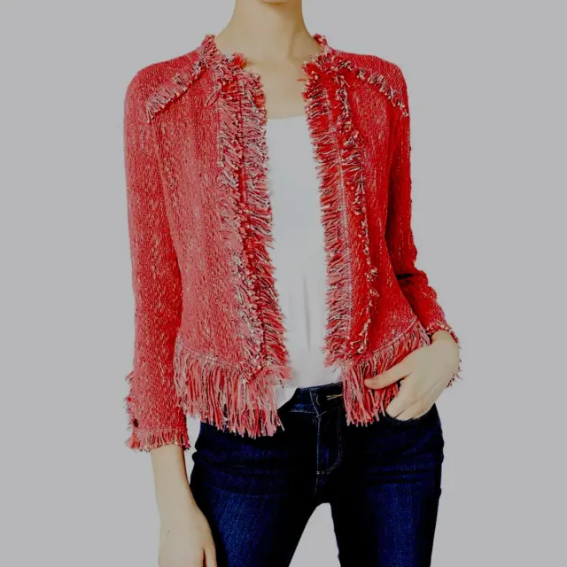 Nic & Zoe Knit Blazer with Fringe