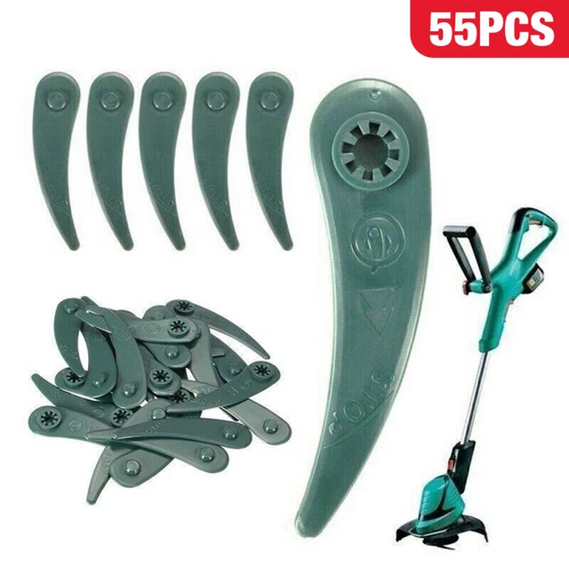 50X KUNSTSTOFFMESSER ERSATZMESSER Für Rasenmäher Bosch ART 2318 Li