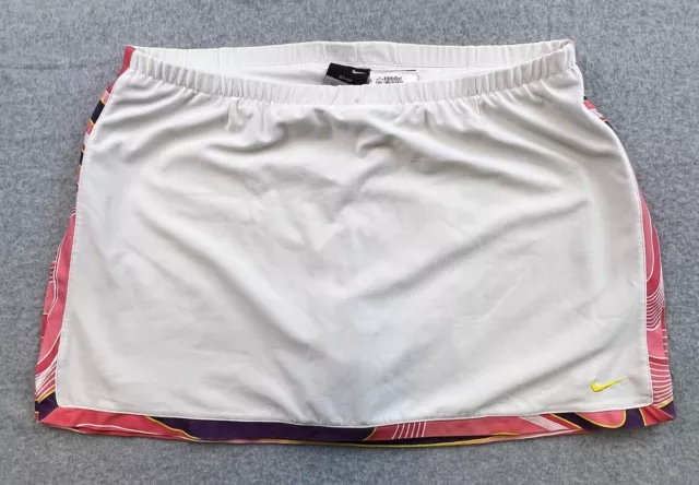 Nike Skort Womens Medium White Athletic Dri Fit Tennis Short Skirt Active Ladies