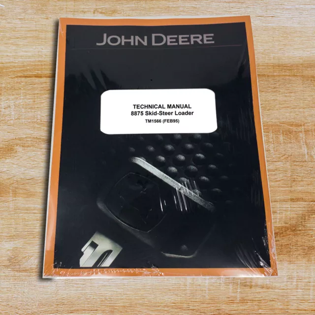 John Deere 8875 Skid Steer Technical Service Manual - Part Number # TM1566