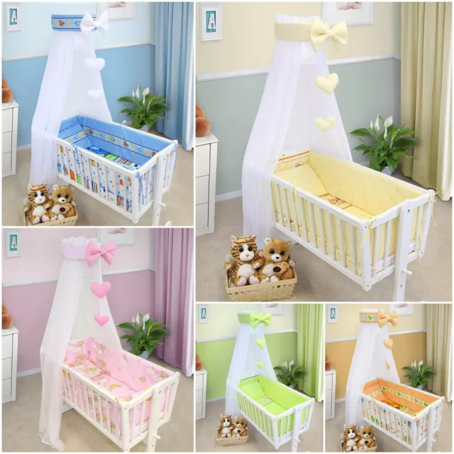 Baby Nursery Canopy Drape Mosquito Net With Holder To Fit Crib 2