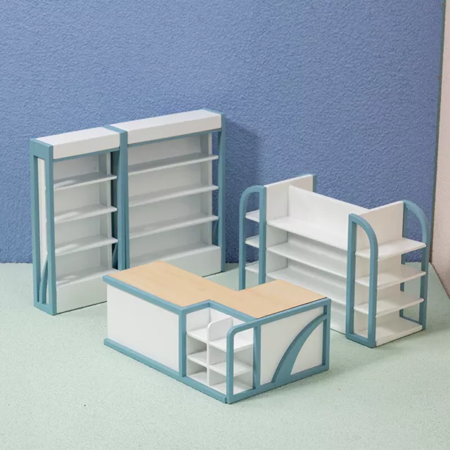1:12 Scale Dollhouse Miniature Supermarket Checkout Counter Good Shelf Furniture