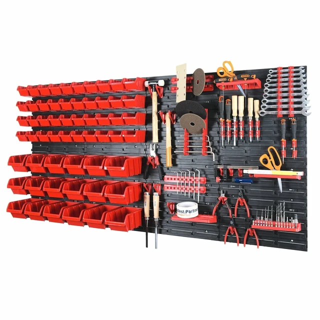 110 pz. Set da parete per utensili 1544 x 780 mm scaffalatura da officina...
