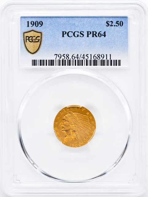 1909 Indian $2.5 Pcgs Pr 64