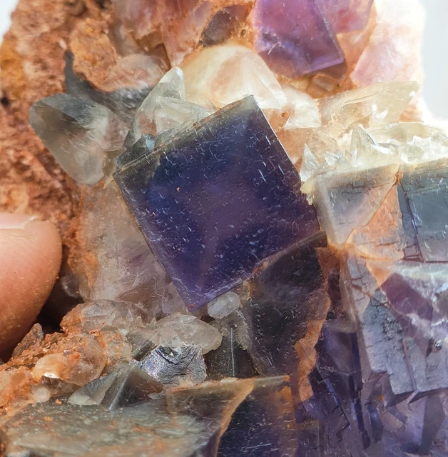 239 Gram Attractive Purple Phantom Cubic Fluorite Specimen From Kharan, Pakistan