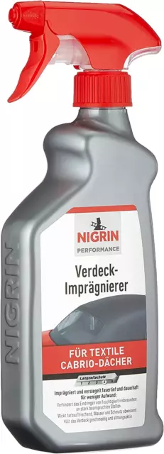 Nigrin Performance Verdeck-Imprägnierer (500 ml, Geeignet für: Textile  Cabrioverdecke)