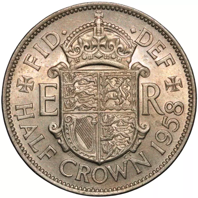 1958 Great Britain Elizabeth II Half Crown Coin