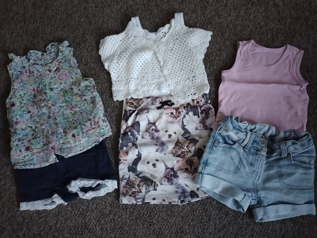 Baby Girls Outfits Bundle Tops, Shorts, Skirt Next,H&M, George 18-24 Months
