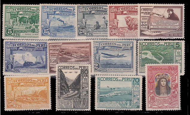 Peru - Luft Yvert 16/28 MH