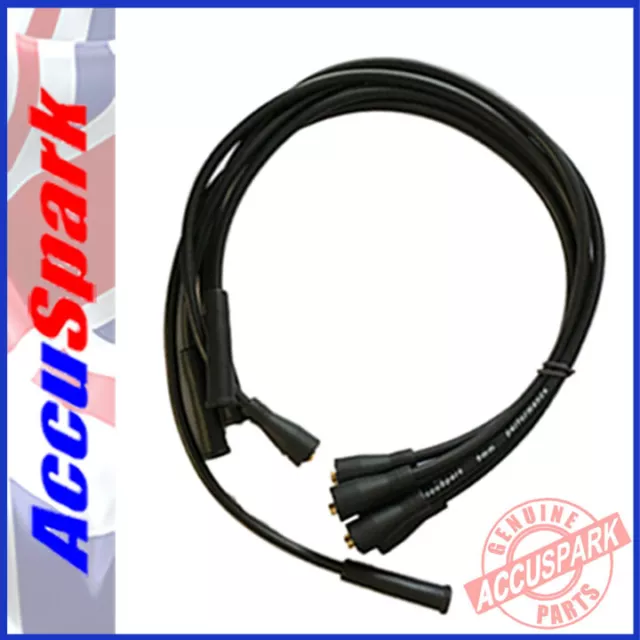 AccuSpark 8mm Silicone Performance Black HT Leads for Ford Pinto