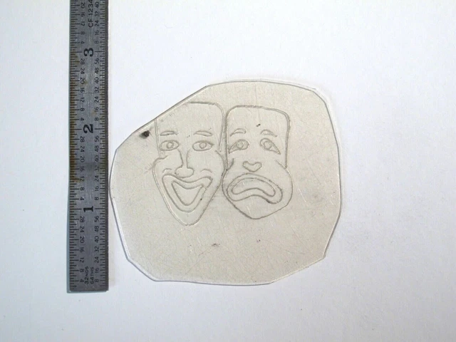 De Colección Años 60 Años 70 Tatuaje Flash Plantilla de Acetato Happy Sad Theater Máscaras PC