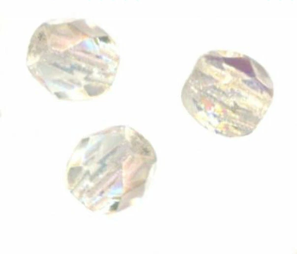 20 PERLES FACETTES DE BOHEME  8 mm CRISTAL AB  port gratuit