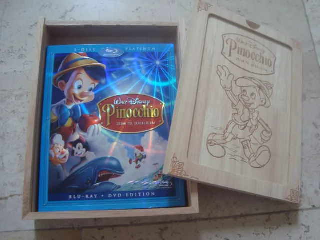 Walt Disney PINOCCHIO MEGARARE WoodenBox BLU-RAY slipcover Collectors Edition