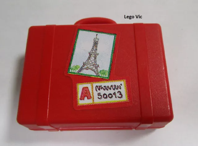 LEGO 33007pb01 Scala Suitcase Red Suitcase + Stickers Paris 3290 MOC - A56