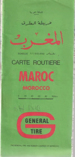 Carte Routiere Maroc, Morocco, Autokarte Marokko, General Tire