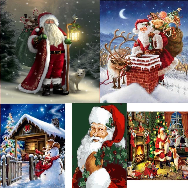 Xmas Full Drill 5D Diamond Painting Embroidery Art Cross Stitch Kit Home Decor