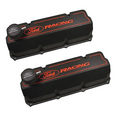 351C Aluminum Valve Cover Set - Black Finish - M-6582-Z351B