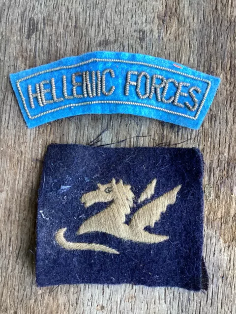 rare SAS SBS special forces greece Hellenic forces badges ww2