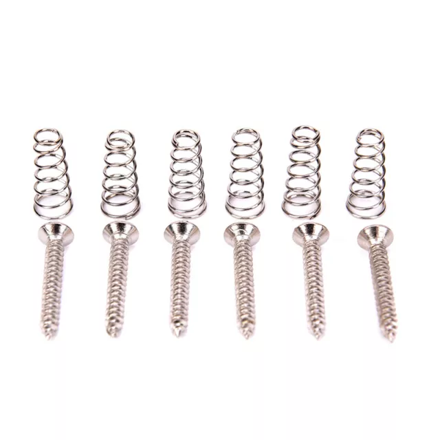 6pcs Electric Guitar Single Coil Pickup Mount Height Screw with Spring ScATAU p