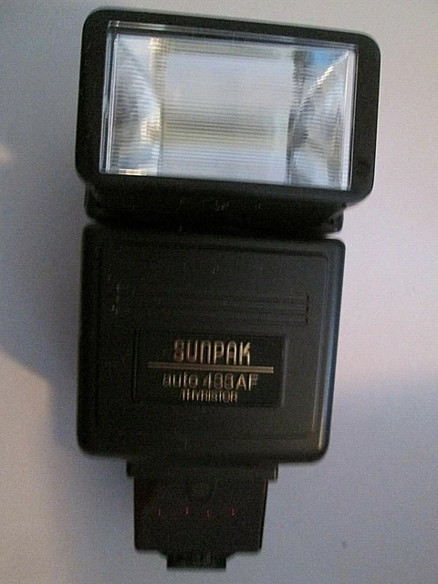 SUNPAK Auto 433AF Thyristor Flash for Minolta Auto Focus Cameras Shoe Mount