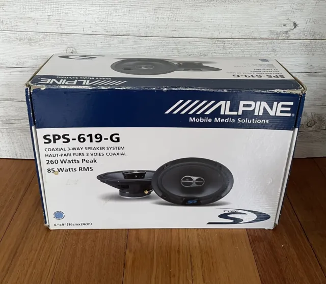 Alpine SPS-619G 6x9" Type-S 3 Way Speakers w/ Grilles - Almost New Condition!