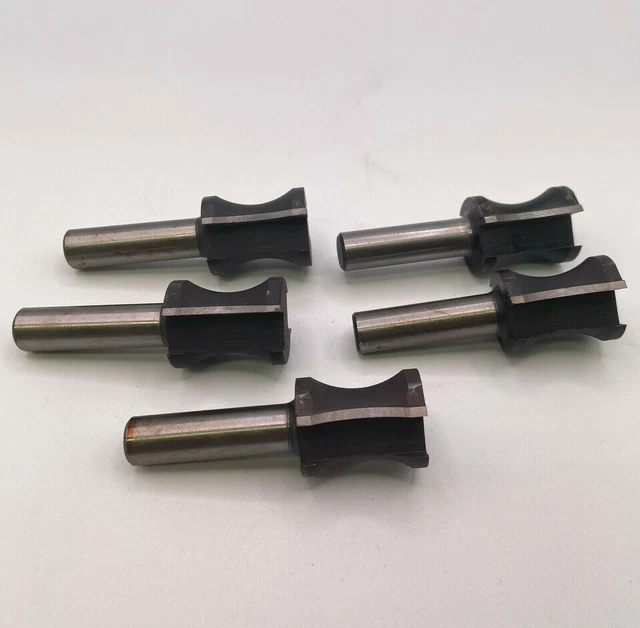 5 PCS 23/32 Radius Edge  Router Bit, Carbide Tip 1/2 shank Made in  USA
