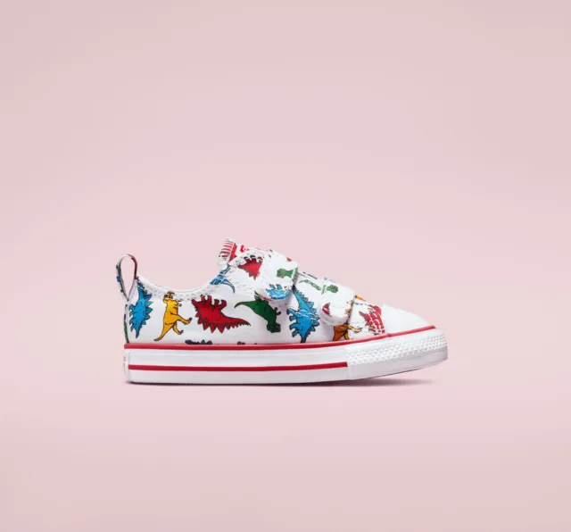 Converse Kids Chuck Taylor All Star 2V EO Dinosaurs Ox (Infant/Toddler), A01667F