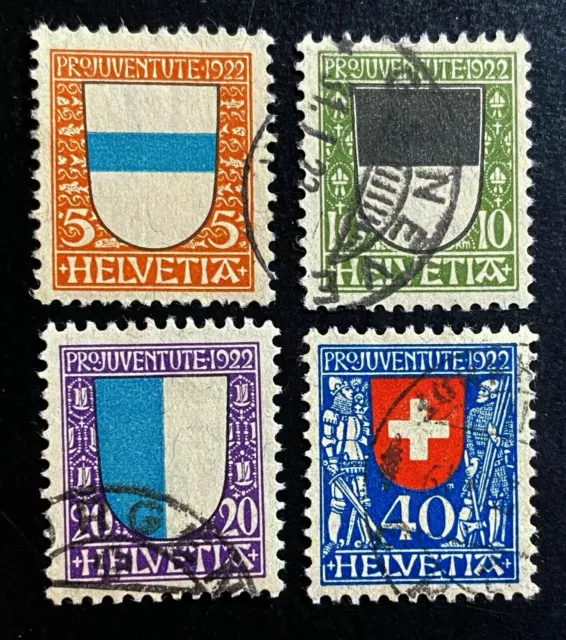 Schweiz Pro Juventute 1922 Mi. 175-178 gestempelt/o