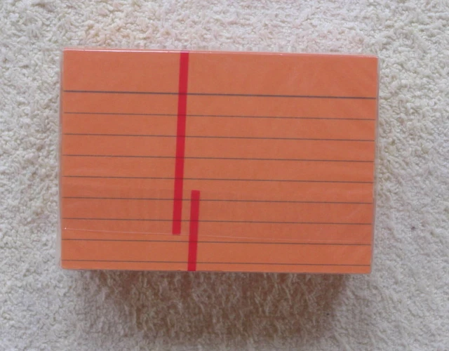 100 Karteikarten Vokabelkärtchen DIN A8 orange liniert 100 Karten f. Vokabeln