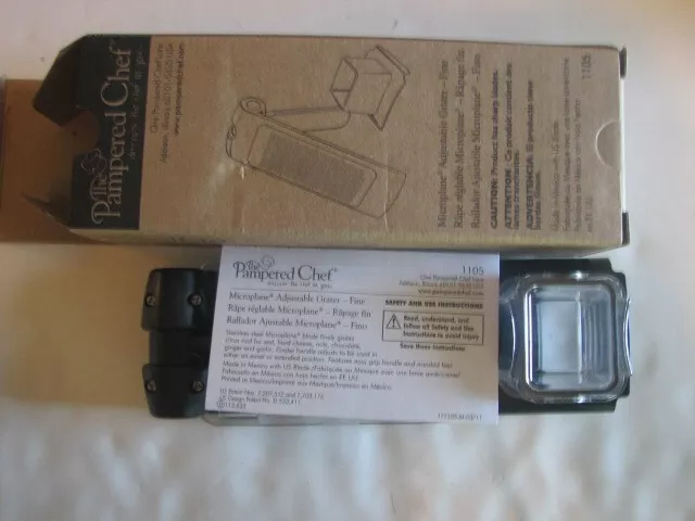 PAMPERED CHEF MICROPLANE Adjustable Course Grater (NIB) $32.00