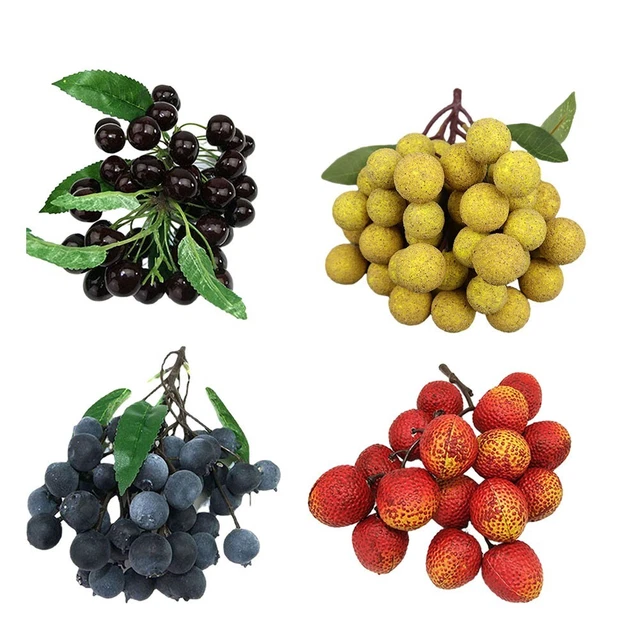 Ashuxxn Lot De 40 Cerises Artificielles Réalistes - 2,5 Cm - Décoration Maison, Cuisine Et Fêtes