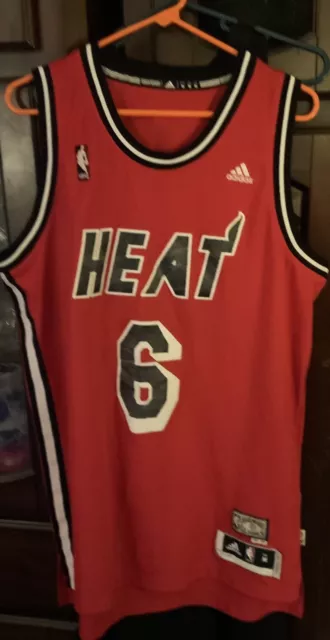 Rare Adidas NBA Miami Heat LeBron King James Nickname Basketball Jersey