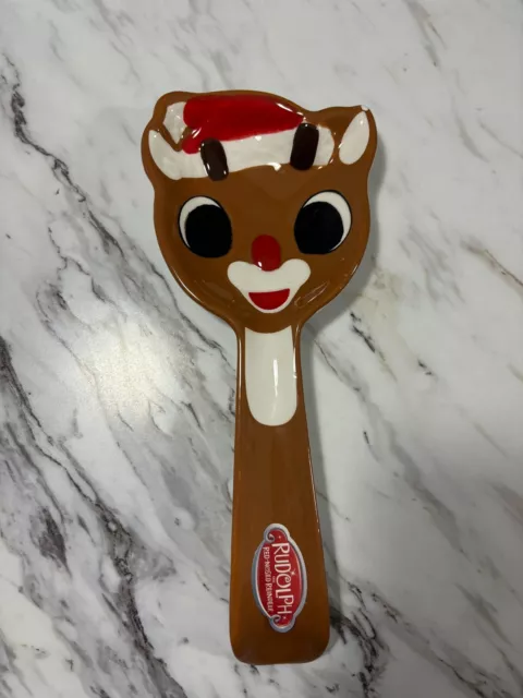 Zrike Brands Rudolph The Red Nosed Reindeer Ceramic Spoon Rest 10 Inches