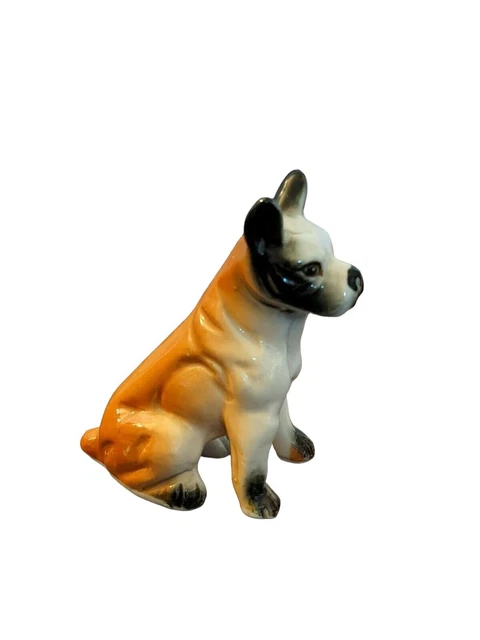 Boxer Dog Figurine Vintage Dog Made in Japan Porcelain 4 inch