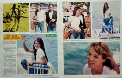 2 pages Coupure de presse Clipping 1983 Jane Birkin & Maruschka Detmers 