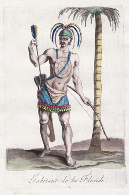 Florida native America America costumes traditional costume engraving 1780