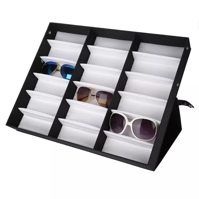 18 Grids Glasses Display Case Sunglasses Storage Box Organizer Glasses GSA