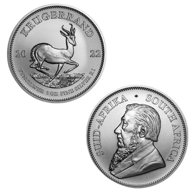 2022 South Africa 1oz 999 Fine Silver Krugerrand Coin BU-IN STOCK FREE Shipping