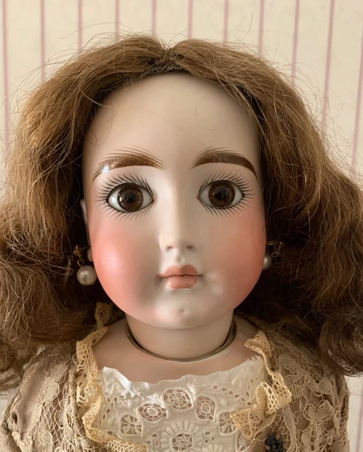 Antique Simon Halbig Bisque Head Closed Mouth doll French Mkt  For Repair German