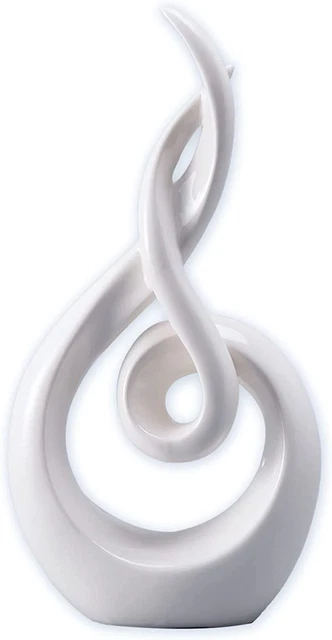 LC LCdecohome Modern Abstract Art Table Decoration - Ceramic Statue White