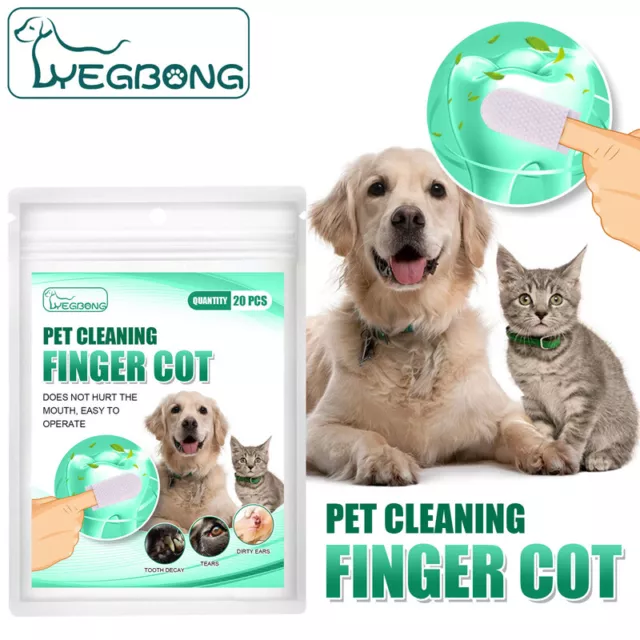 Pet Cat/Dog Care Cleaning Wipes Ear Eye Tear Stain Teeth Cleaning Finger Wipes