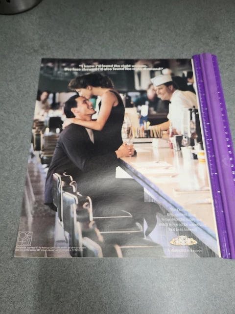 1991 Print Ad Lady Heels Jose Hess Diamond Black Dress Style Cafe Man Kiss Face