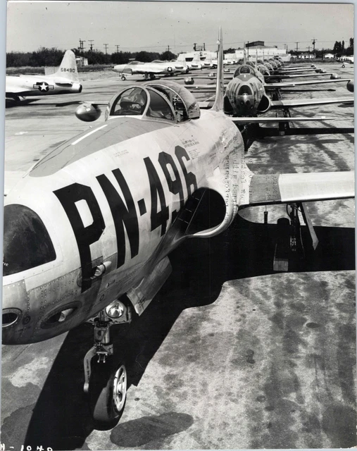 Lockheed P-80 Shooting Star Line Up Original Vintage Press Photo Usaf 12