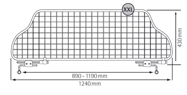 Kleinmetall Traficgard Trenngitter Hundegitter Gepäckgitter Trennnetz (TGN-XXL) 2