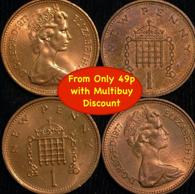 One Pence 1p 1971 - 2015 UNC-BU Choose Your Date